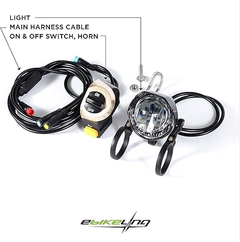 Miniatura 6 de eBikeling Faro de bicicleta eléctrica/extremadamente brillante impermeable luz delantera de bicicleta con cuerno/luces de bicicleta E para