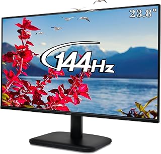 Acer EK240Y P6 P6 23.8 Inch IPS Full HD Backlit LED Monitor I 144Hz Refresh Rate, 1MS VRB Response Time, AMD FreeSync I 1 x VGA 1 x HDMI with Inbox HDMI Cable I Zero Frame Design I Eye Care I Black