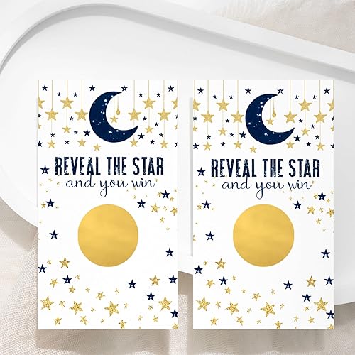 Miniatura 3 de Paper Clever Party Twinkle Little Star - Tarjetas rascadoras (paquete de 30) para niños, juegos de baby shower, boletos de rifa celestial para
