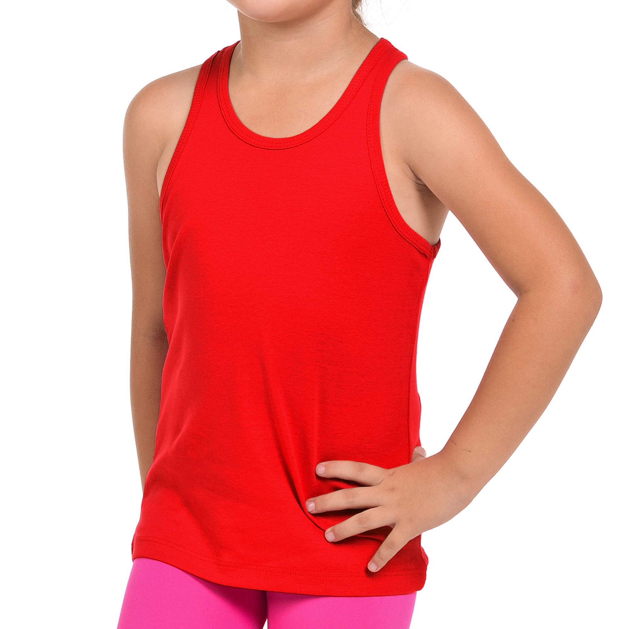 FRESH TEE Girls' Racer Back Tank Top Tunic