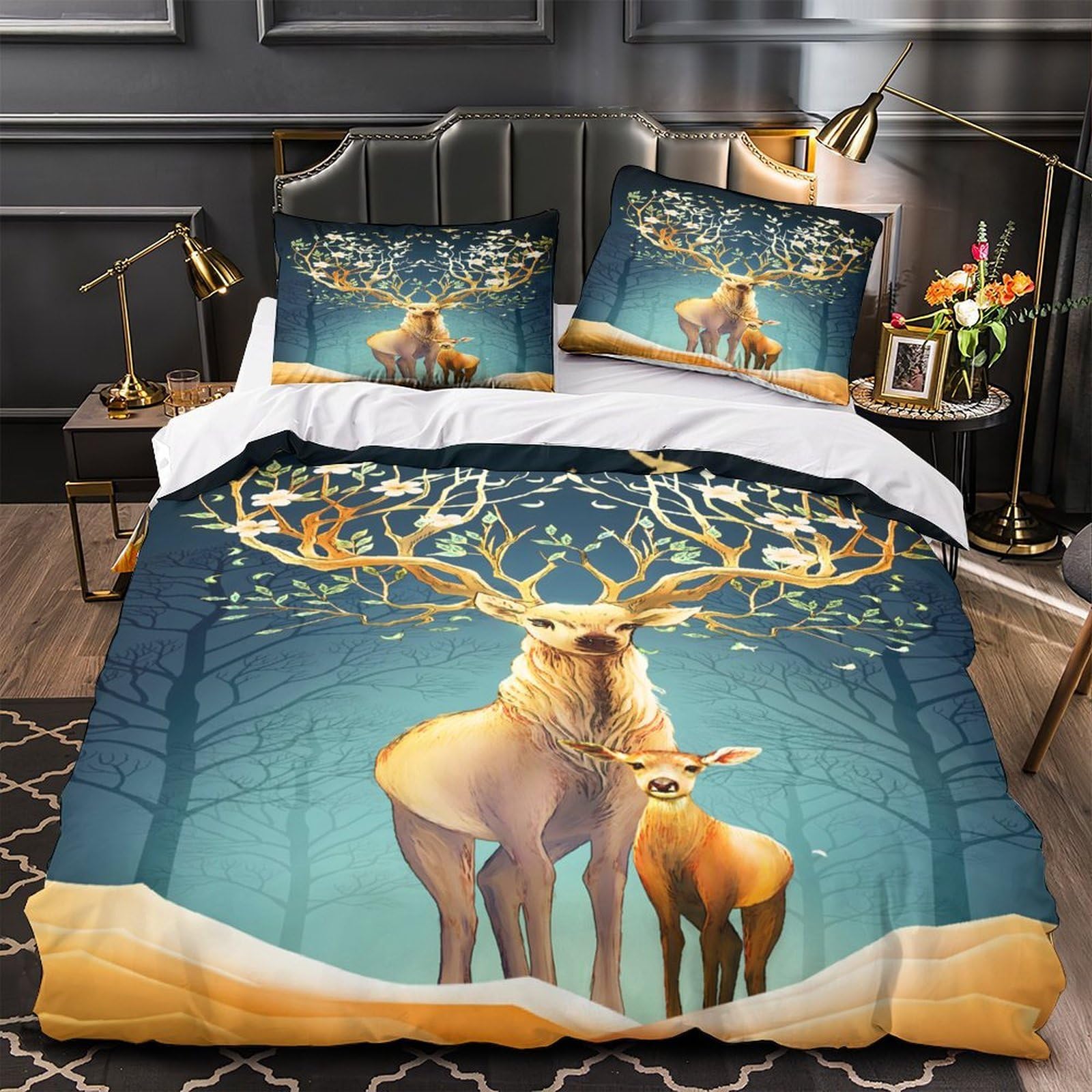 Housse de Couette Football Imprimée 3D Super King Size 260x220 Douce et Hypoallergénique