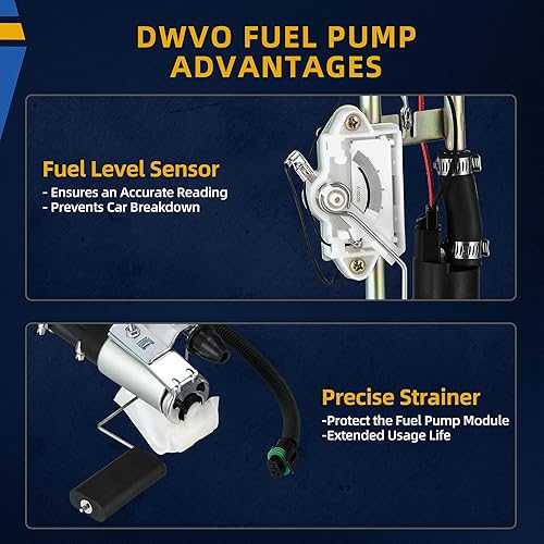 Miniatura 44 de DWVO Bomba de combustible compatible con Jeep Wrangler JK 2009 2010 2011 2012 2013 2014 2015 2016 2017 2018 V6 3.8L 3.6L