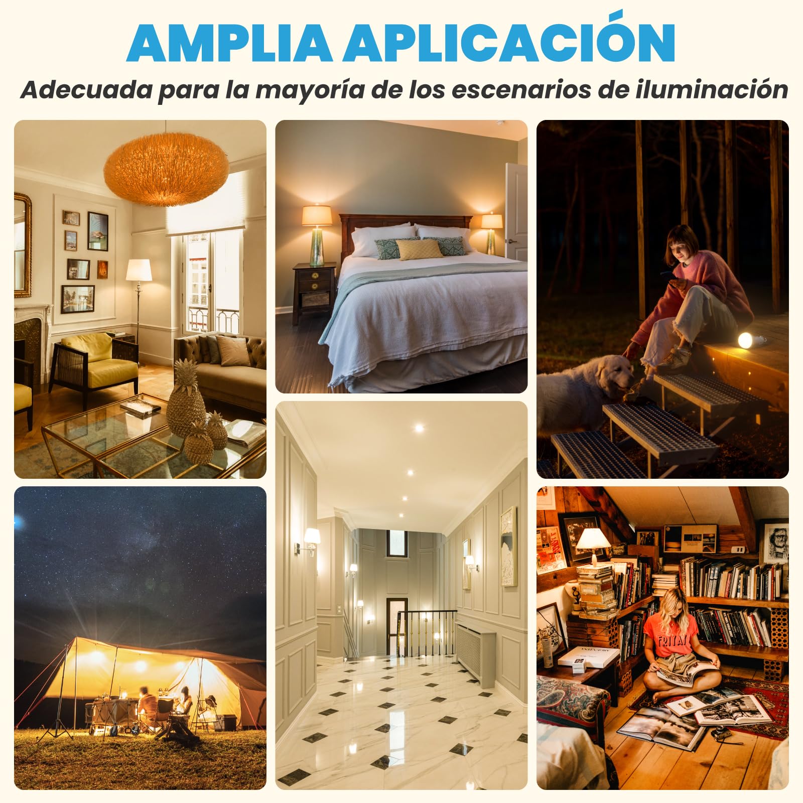 Bombilla Recargable E27 con Mando a Distancia, 3 Temperaturas de Color Regulable Bombilla Inalámbrica sin Electricidad con Batería, USB C Recargable, para Camping, Emergencias(2-unidad)