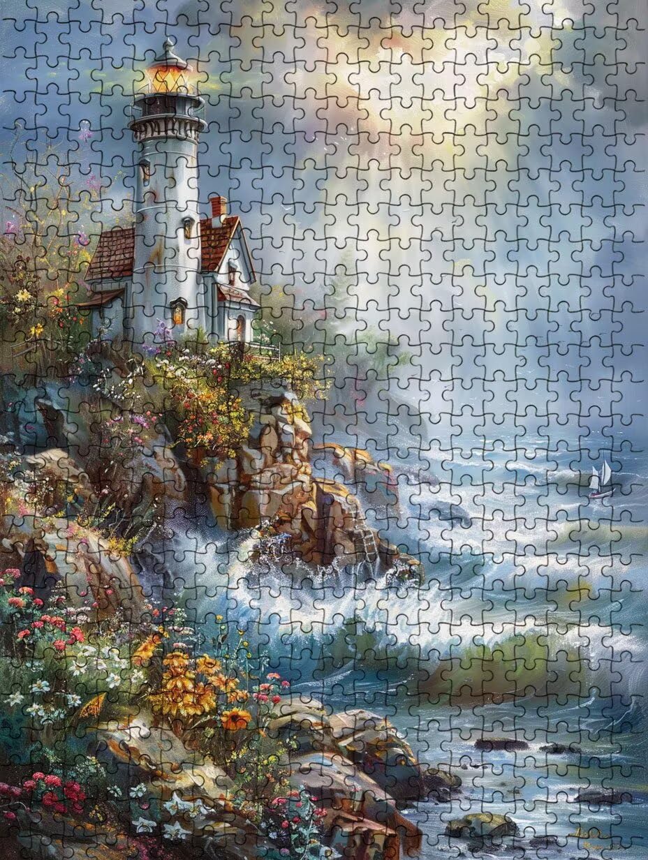 Vela del Mar Puzzle 1000 Piezas, Rompecabezas Adultos Puzzle, 3D Un Rompecabezas, Desafiante Puzzles de Decoración Juego de, Juego Educativo para Toda la Familia, para Regalo Decoración FNKL7-233