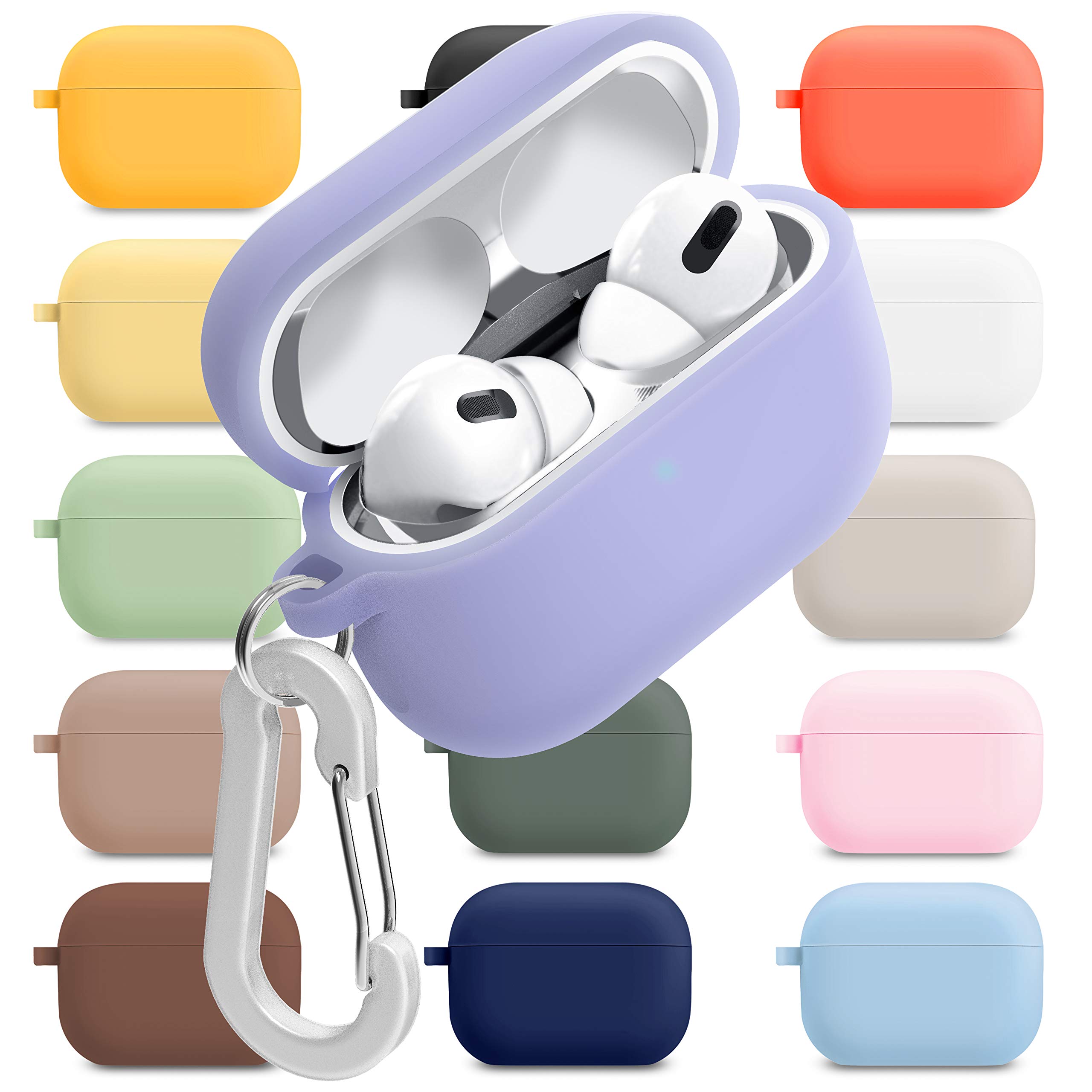 [3 in 1] AirPods Pro 3 Silicone Case + Anti-Lost Carabiner + Dust Guard Metal Film, Protective Cover with Keychain for Apple AirPods Pro3 (2025) — view 53