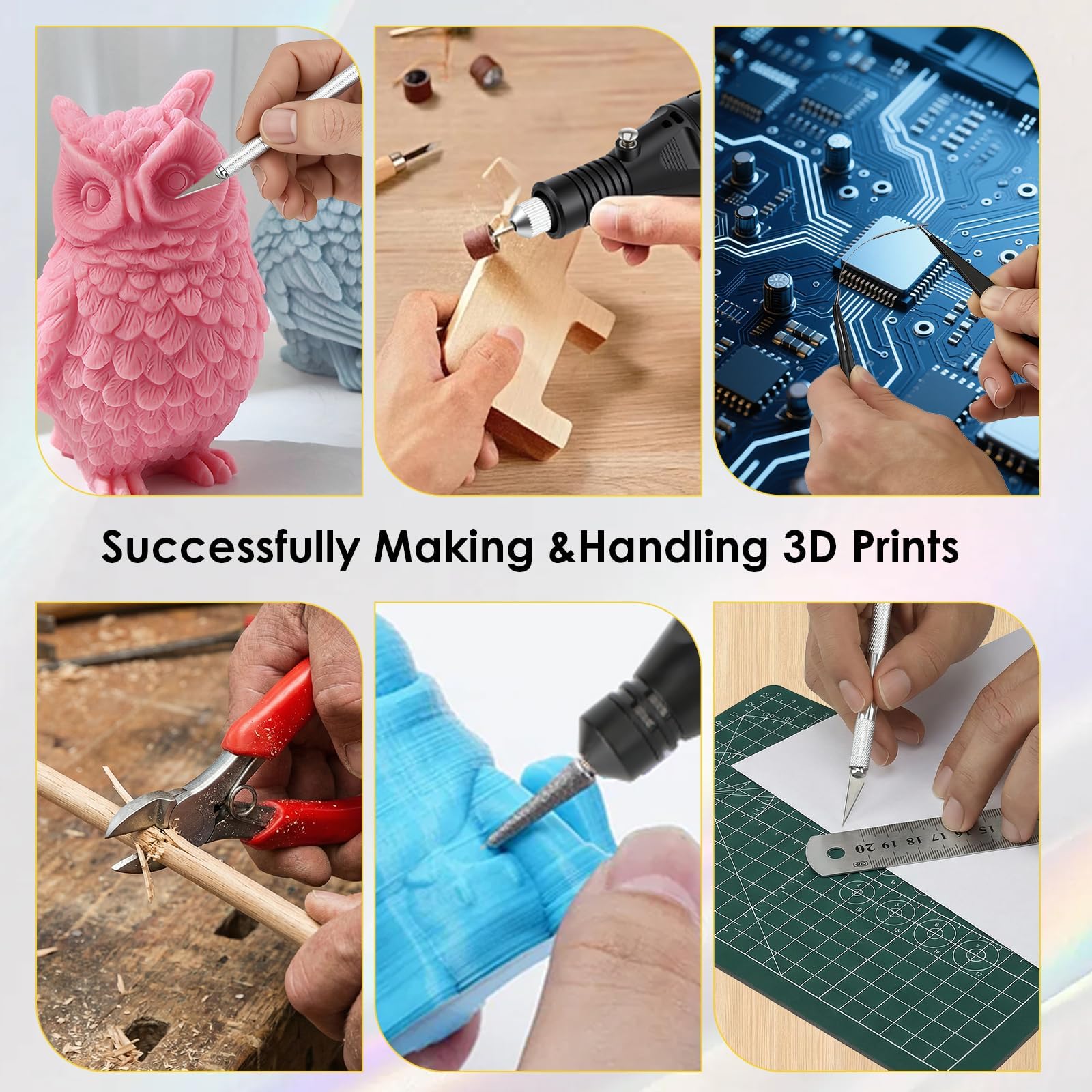 135 Pezzi Kit Utensili per Stampante 3D – Set Professionale di Pulizia e Finitura con Aghi per Pulizia Ugello, Sgorbiatore e Accessori per Tutte le Stampanti 3D