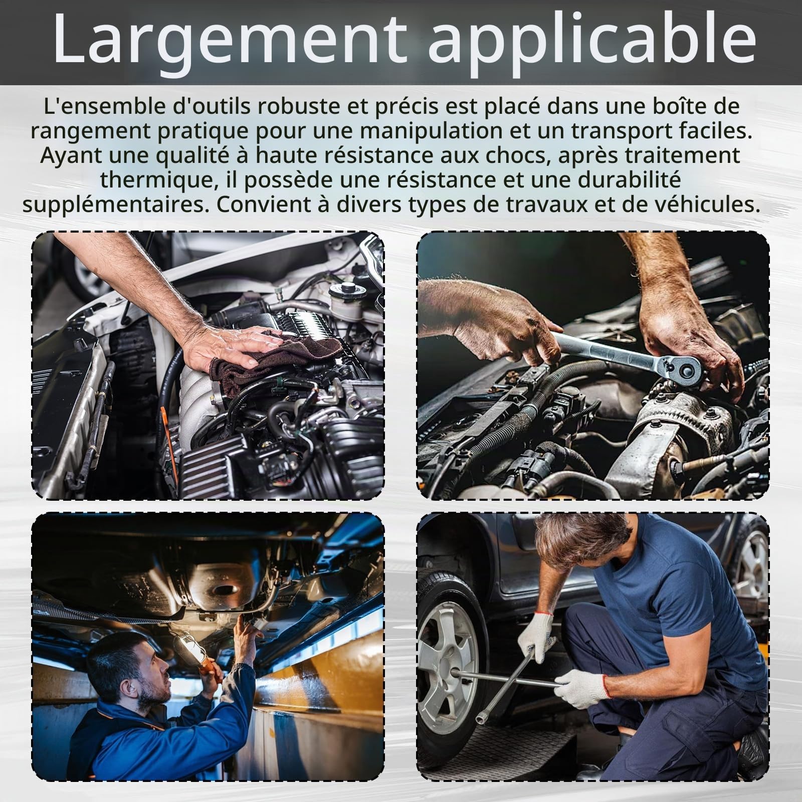 Jeu De 13 Clés à Écrous Fendus 1/2", Filetage Intérieur 18-80 mm Longueur 60 mm Compatible Avec Les Contre Écrous KM, KML, HM, HML, HMLL (Din 981) Et Les Écrous Ronds Outil Pour Roulements Et Arbres