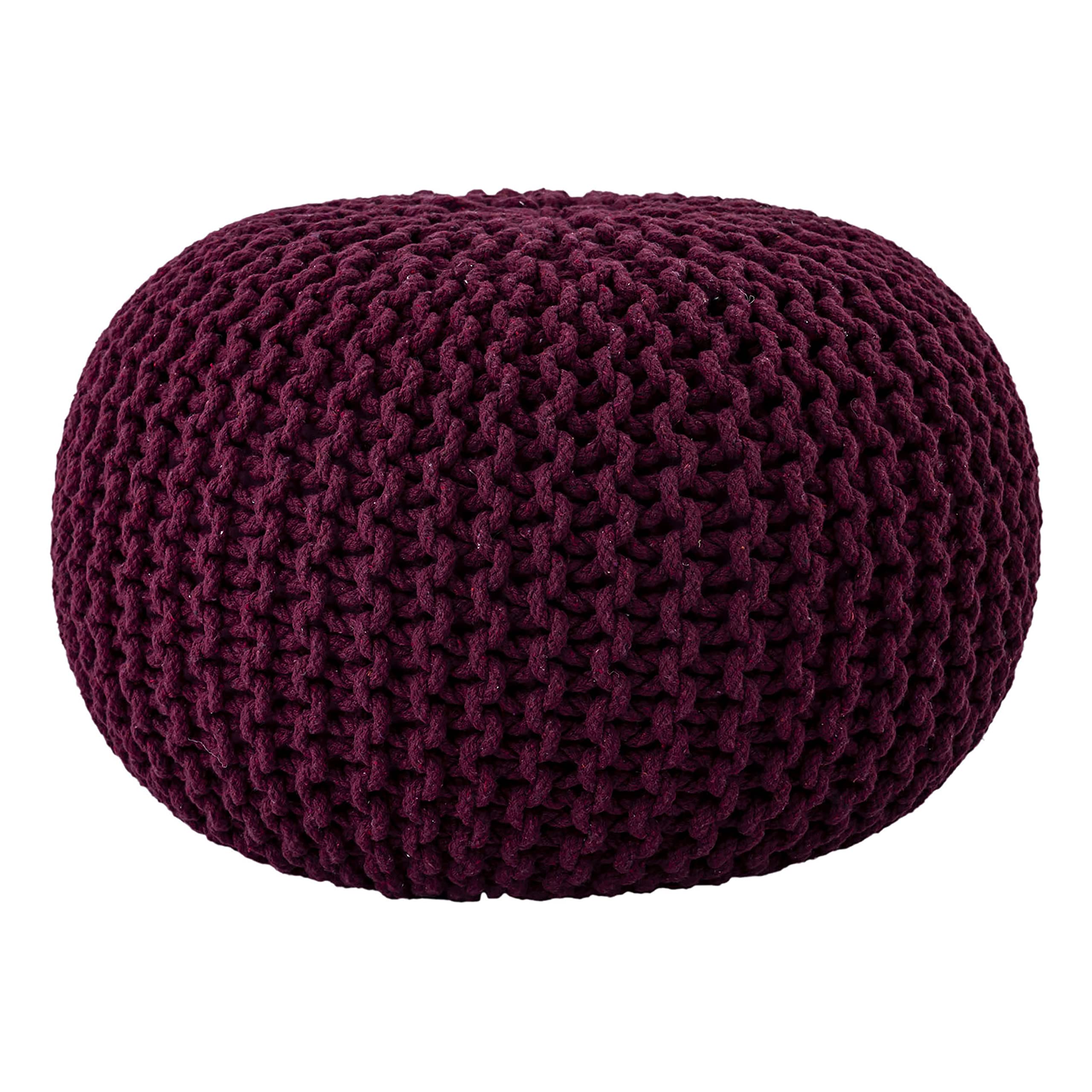 Sanyog Designs Hand Knitted Heavy Cotton Rope Beans Filled Round Ottoman Oval Pouf Pouffe (Brown Colour) Small Size - Designed for Living Room Sitting, Foot Rest, Stool in (B0BSBY2LZF) Amazon Price History, Amazon Price Tracker