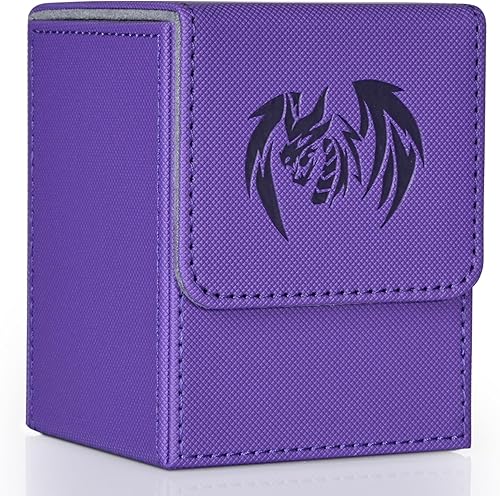 Miniatura 1 de Caja de cartas para tarjetas Yugioh MTG, más de 100 fundas con 2 divisores para TCG CCG, caja de almacenamiento de tarjetas de piel sintética