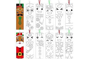 Kids Craft Activities Christmas Bookmarks Craft Kit Classroom Supplies 75 Pack