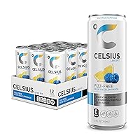 Vista 1 de CELSIUS Fizz Free Blue Razz Limonada, Bebida Energética Sin Azúcar, 12 Onzas Líquidas (Paquete de 12)