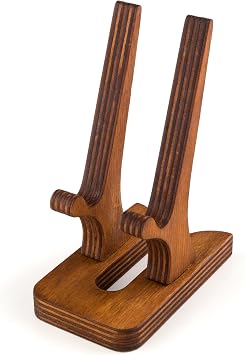 Rostmary Wooden Cell Phone Holder Tablet Stand for Desktop Ideal for iPhone, iPad, Samsung, Tablet PCs, eReaders, Artwork, Make-up Mirror, Photo Frame Stand Lightweight Docking Station