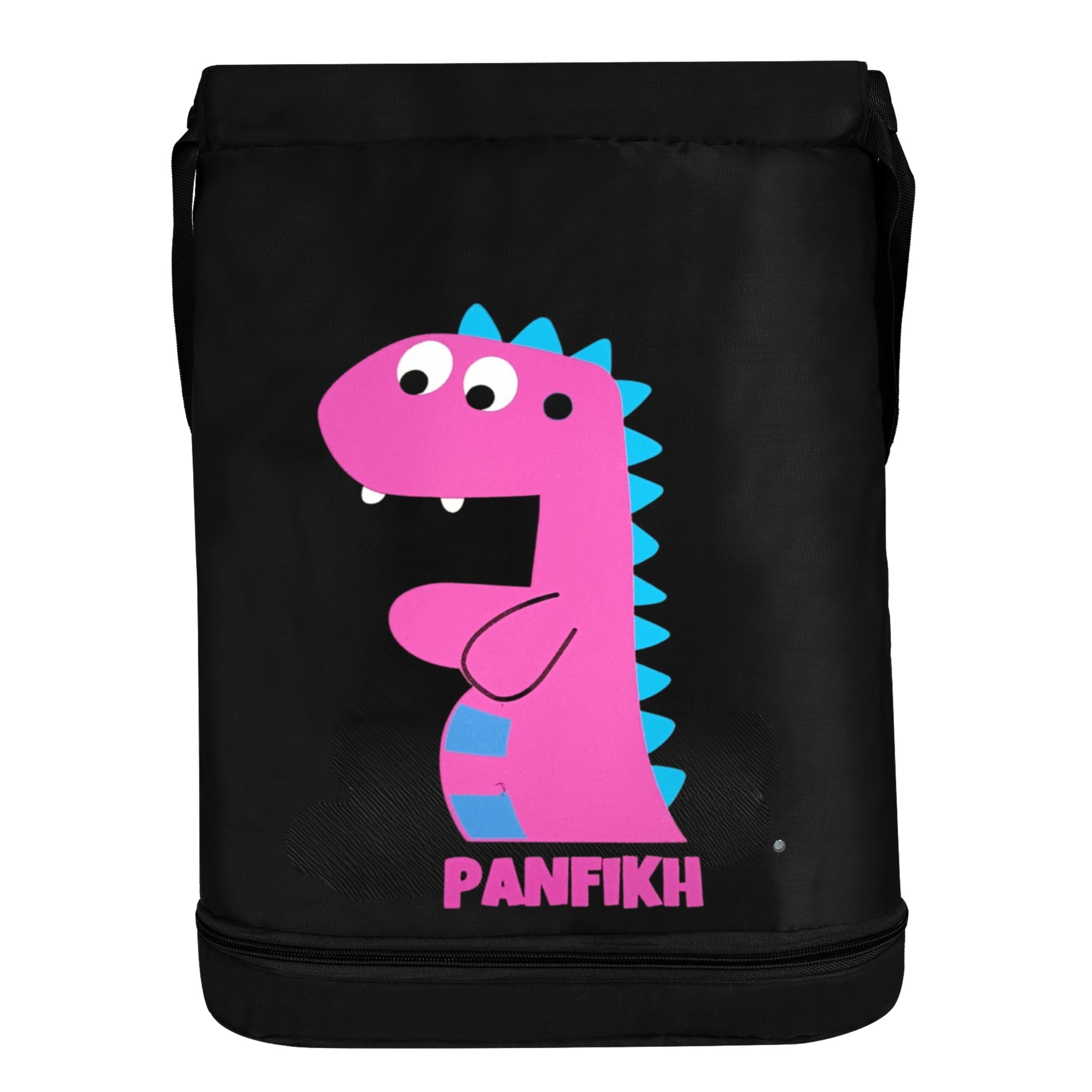 PANFIKH Swimming Bag for Kids I Shoulder Drawstring Bag for Kid I Large Capacity Swim Backpack for Girls and Boys Swimming Accessories I Swiming Kit Bags for Boys (Black-Pink)-image-13