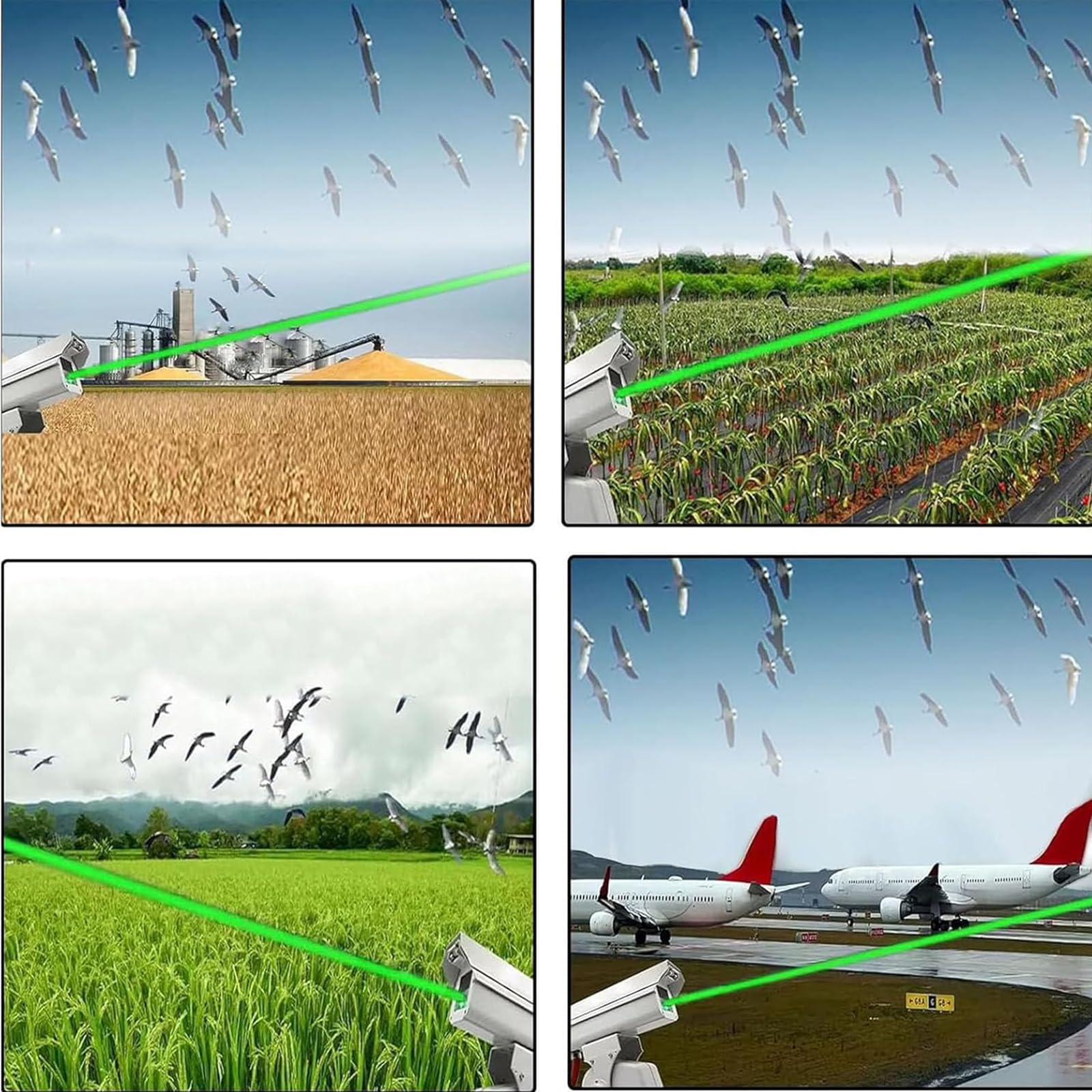 Espantapájaros Automático, Deflector De Pájaros Giratorio De 360°, Control Remoto AI con Aplicación Inteligente, Espantapájaros De Crucero Cronometrado para Subestaciones, Aeropuertos, Huertos