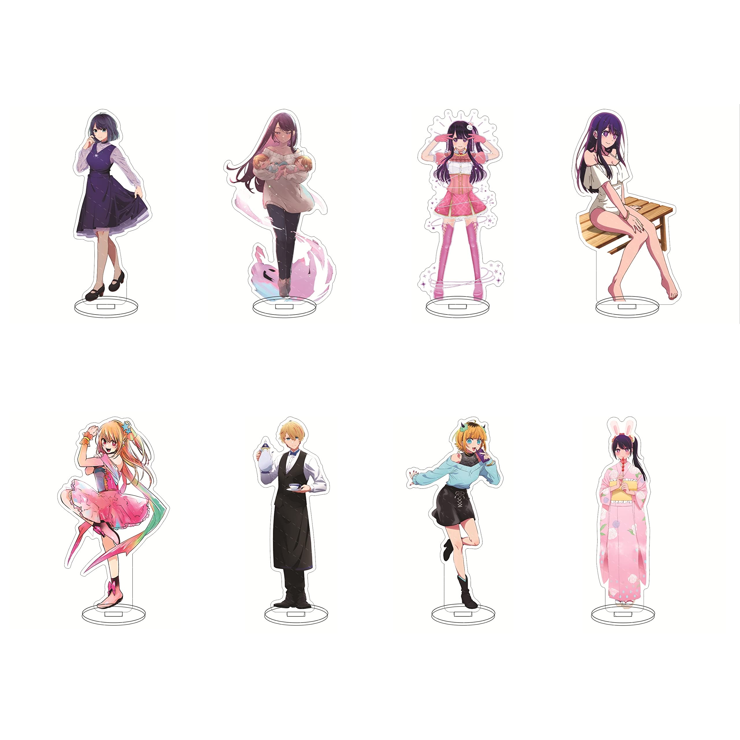 AOFC 【推しの子】 星野アイ ルビー 黒川あかね アクリルスタンド 漫画 かざり 台座あり 装飾品 贈り物 置物 札を立てる 人気 アニメ 周辺  グッズ コレクション