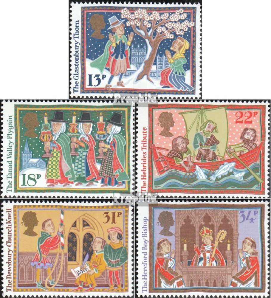 Prophila Collection Francobolli Guernsey 1986 Natale – Edizione Completa 373-384, MNH **, Catalogo - 5