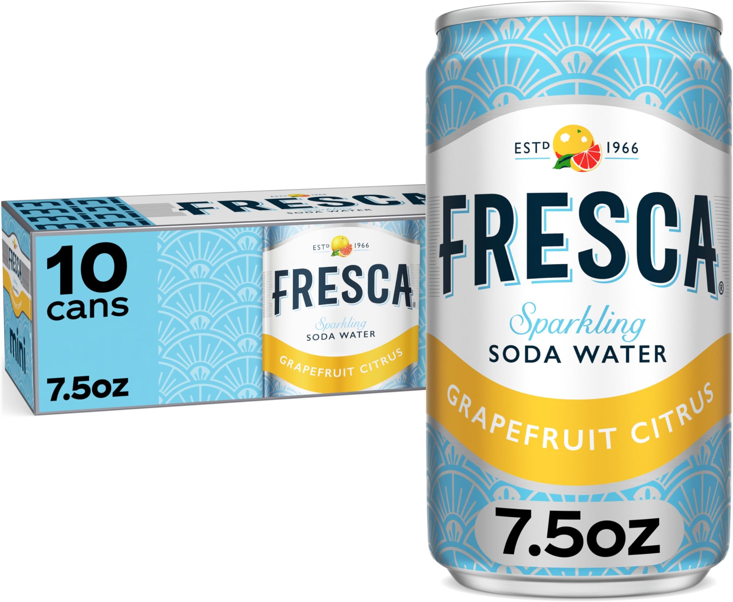 Citrus Soda Soft Drink Fridge Pack, 7.5 fl oz Mini Cans, 10 Pack