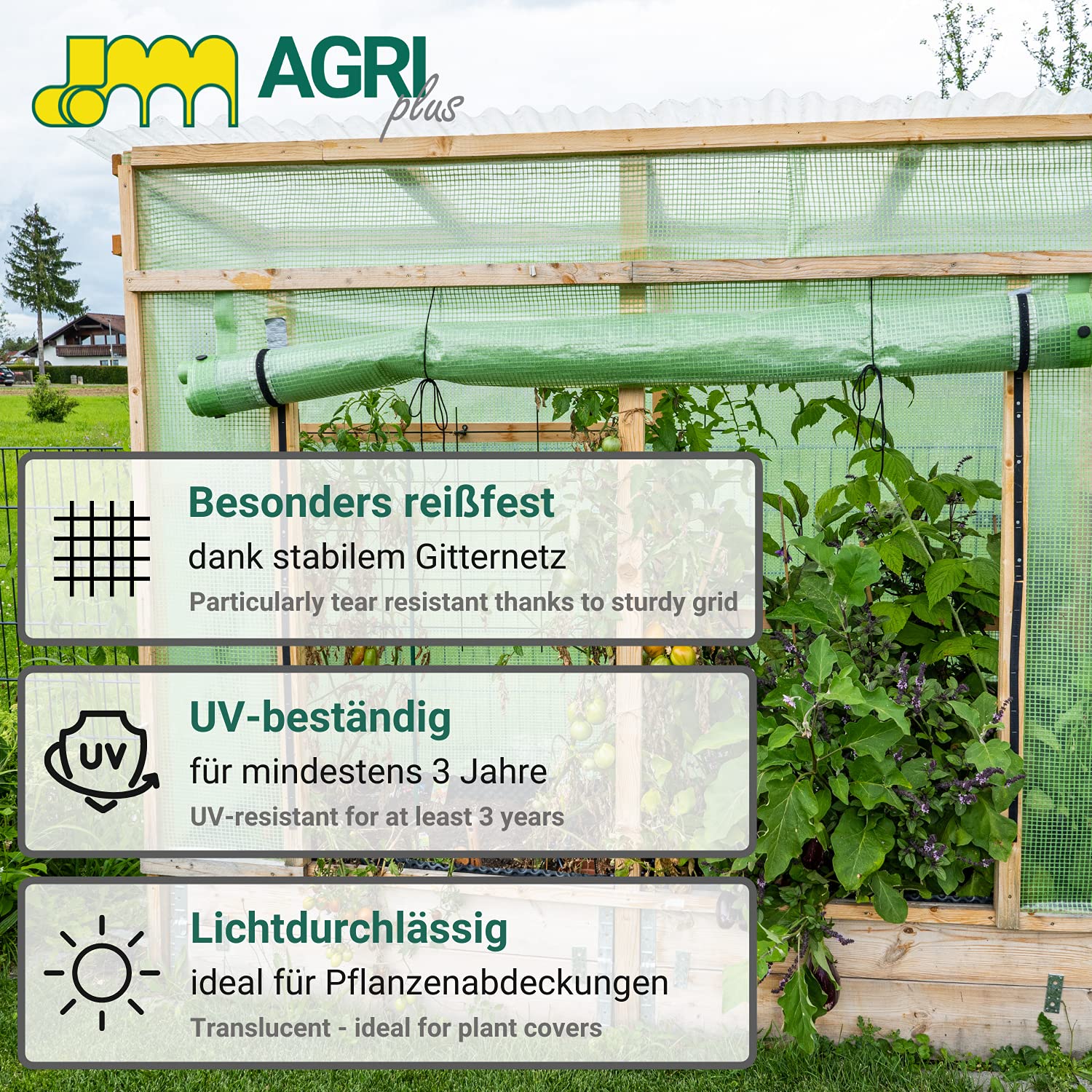 Lámina de rejilla para invernadero, 3 x 7 m, lámina protectora para jardín, para la construcción de tomates, resistente a los rayos UV, resistente a la intemperie y a las heladas