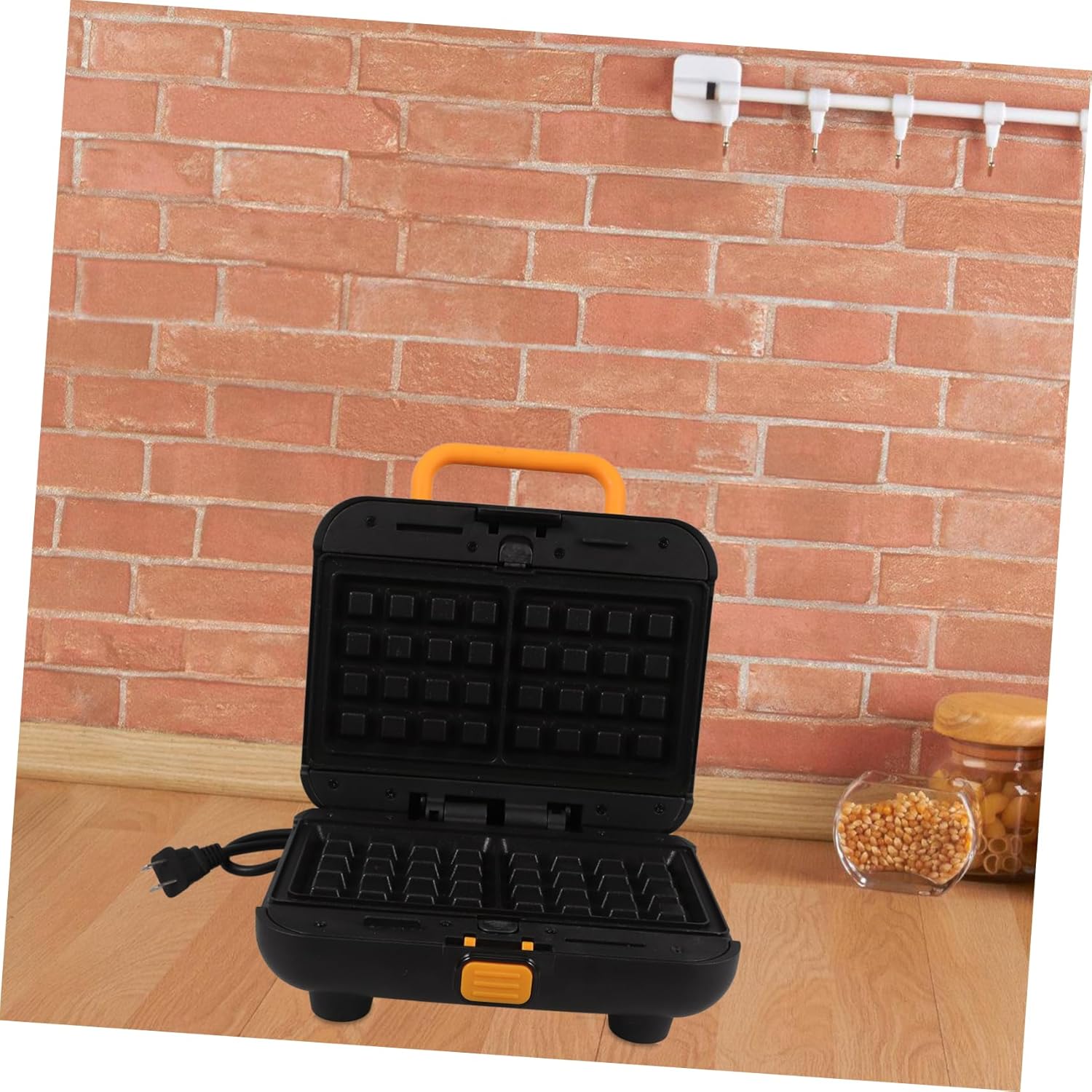 1set Non-stick Waffle Maker and Breakfast Machine Interchangeable Plates Compact Kitchen Sandwich Toaster for Versatile Cooking and Easy Cleaning Us