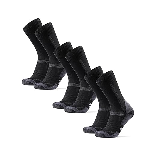 DANISH ENDURANCE Merino Wool Hiking Socks - 3 Pairs