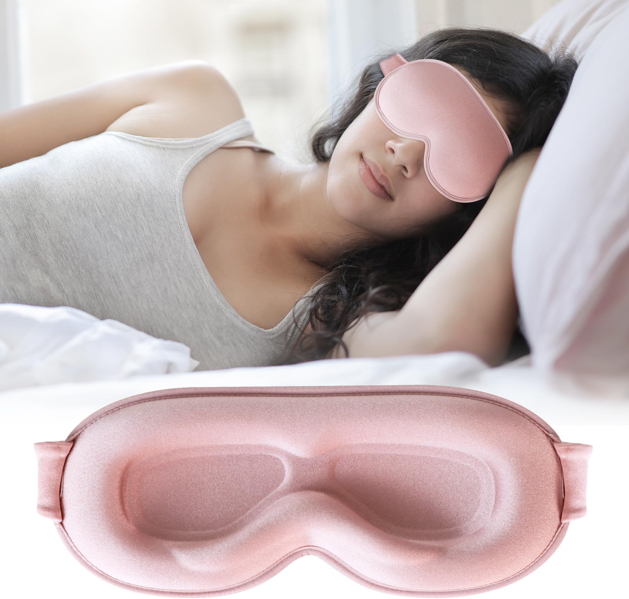 Sleep Mask,Upgraded 3D Deep Contoured Eye Mask for Sleeping