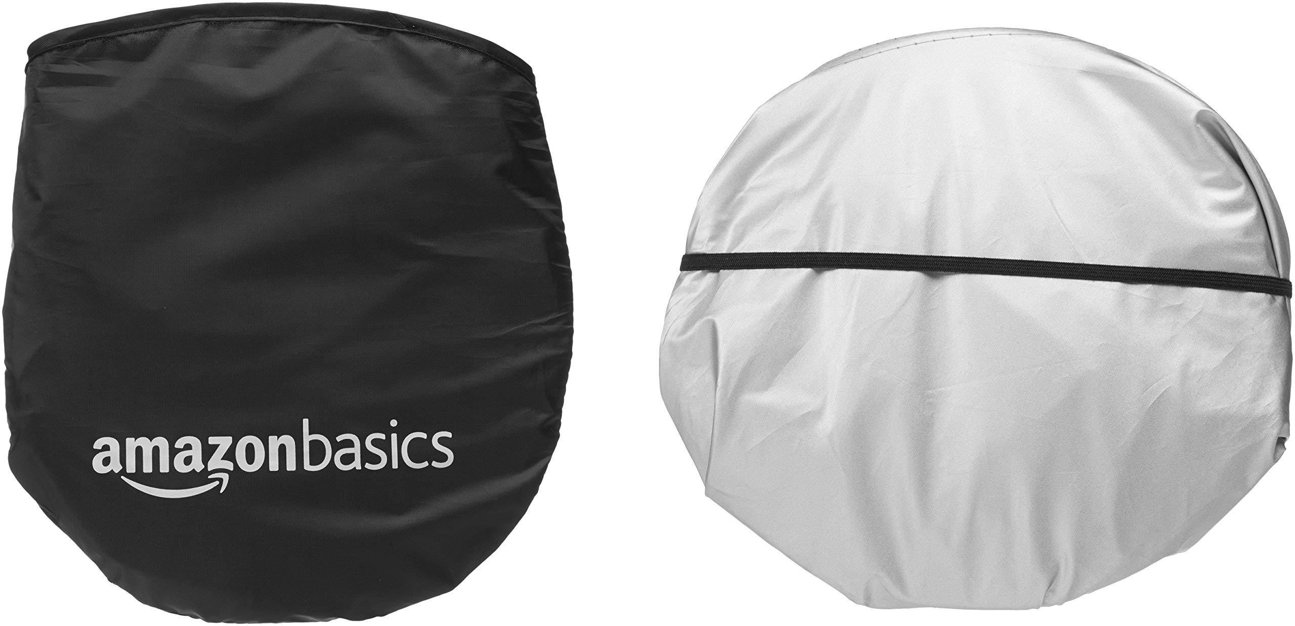 amazon basics Plastic Car Windshield Sun Shade| Lightweight, Durable & UV Protected | 150 x 70 Cm | Medium, White - Image 2 thumbnail