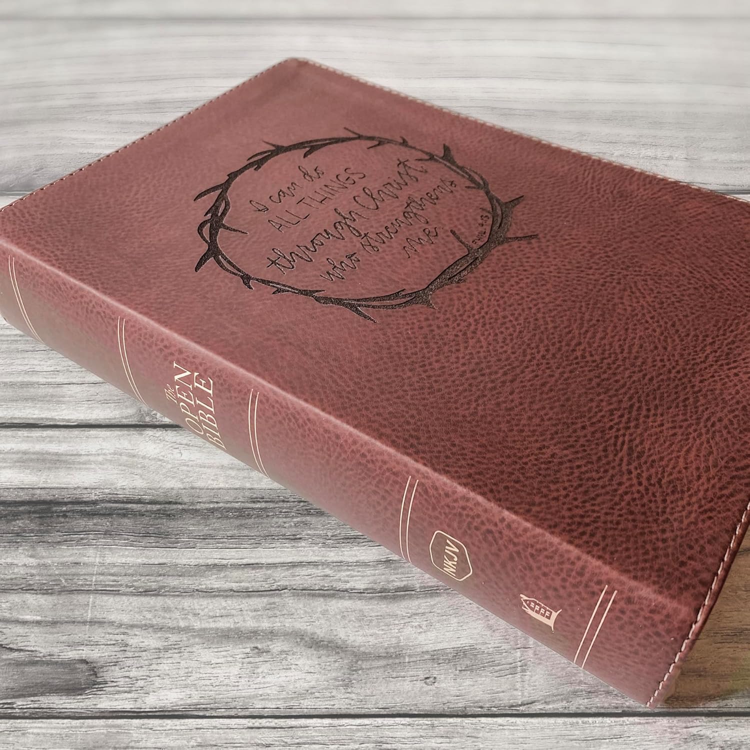 JOY CREATIVE NKJV Wide Margin Bible | Personalized with Name Hand Lettered & Laser Engraved | Gift for Wedding, Baptism, Graduation or Birthday