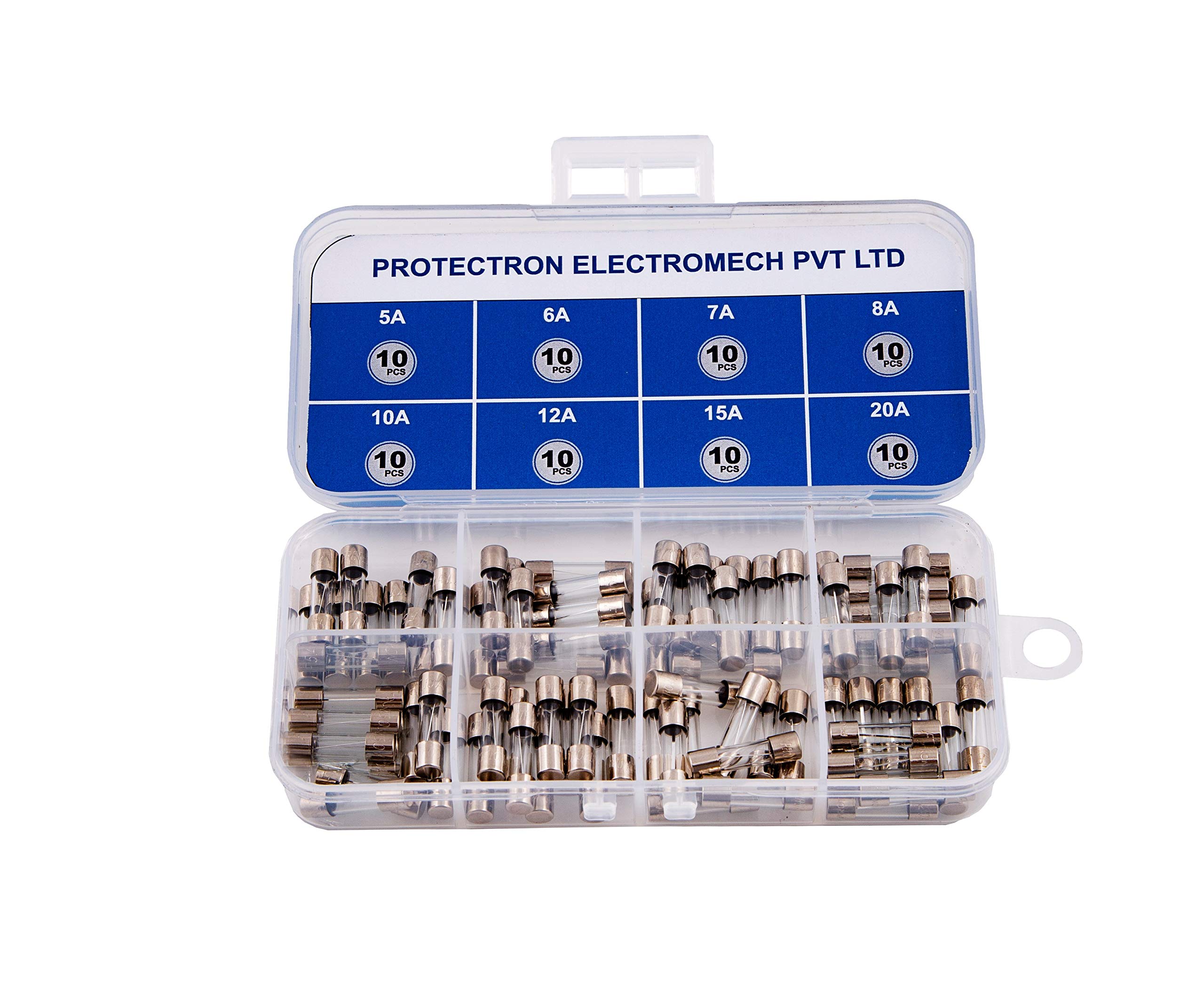 TIME DELAY Glass cartridge Fuses 5x20mm- 80pc Assorted (5A 6A 7A 8A 10A 12A 15A 20A)