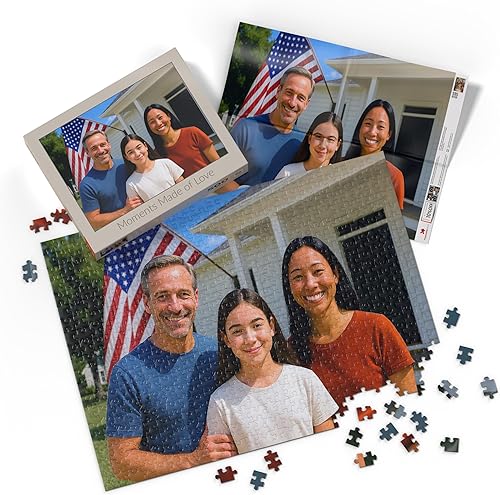 Miniatura 7 de MyPuzzle Rompecabezas de fotos personalizable, rompecabezas personalizado hecho a partir de tu propia imagen, regalo ideal para cumpleaños, día de