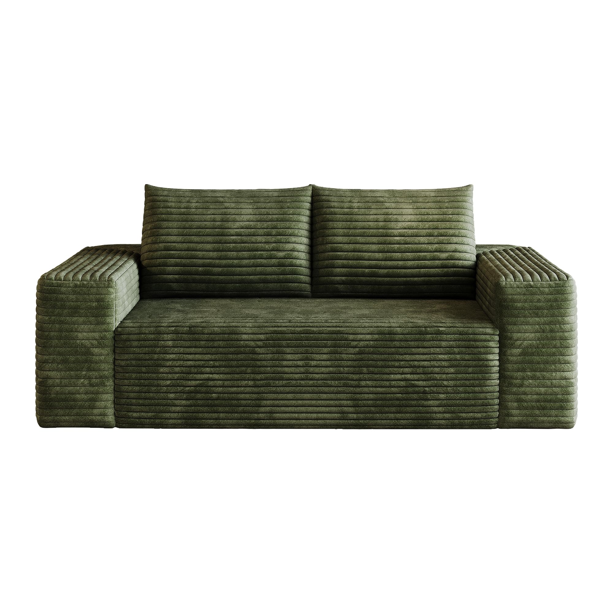 180 cm Cómodo sofá Corduroy, con asiento profundo, sofá pequeño Loveseat, sofá modular sin hueso, esponja, no requiere montaje, sofás de compresión para salón, dormitorio, apartamento
