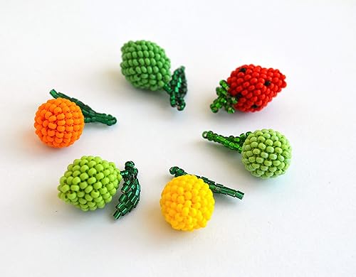 Handmade Beading Fruit Beads/Wholesale beads/Beaded Jewielry Findngs/Beaded earrings/oranges/Apple/lemon/lime