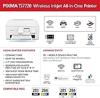 Vista 6 de Canon PIXMA TS7720 – Wireless Home All-in-One Printer