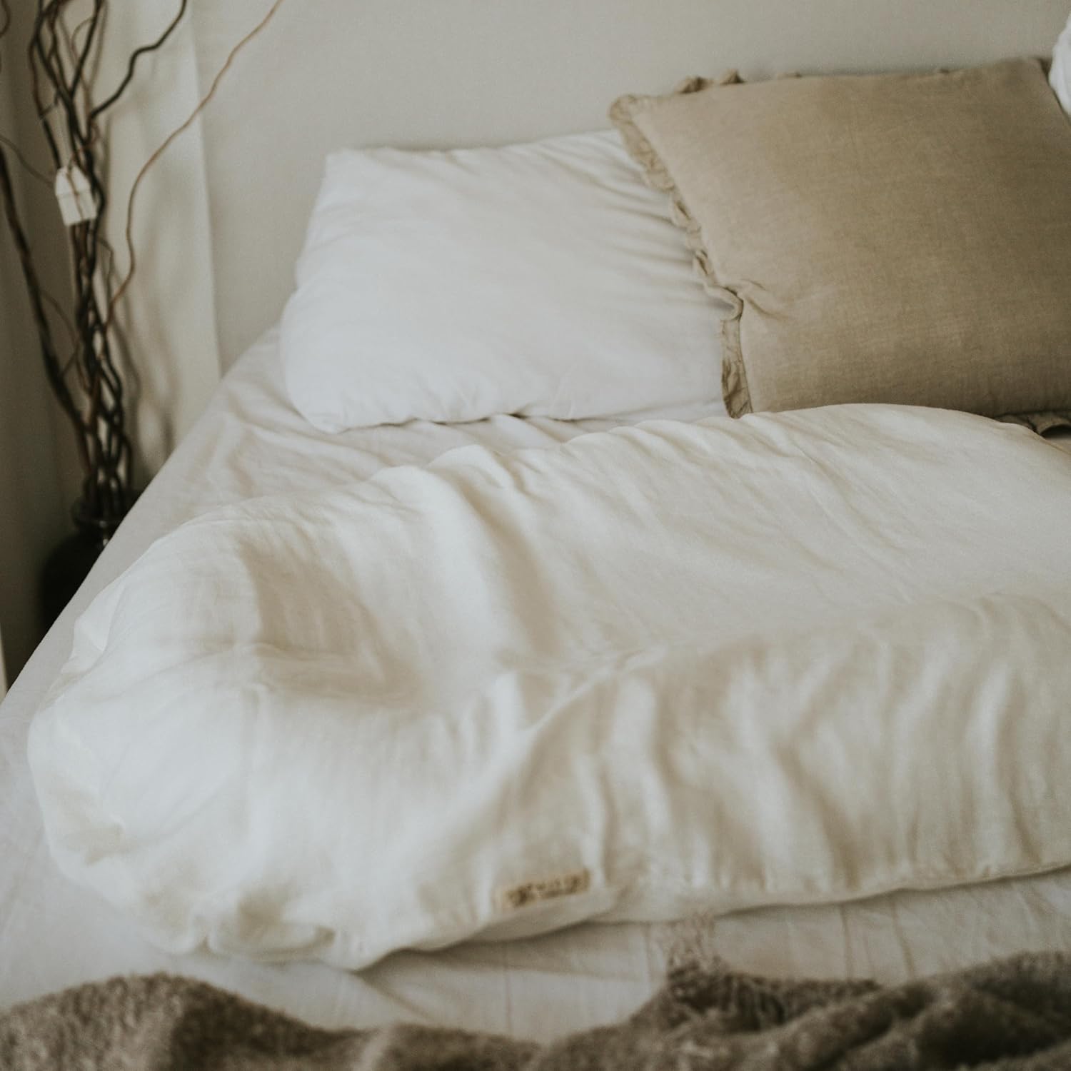 Muslin SlipCover fit Most Loungers • Cover for Dock Deluxe+ Snuggle DORMIKID • 100% Pure Muslin Cotton Soft • Breathable GOTS Certified Pleasant • (Cappuccino)