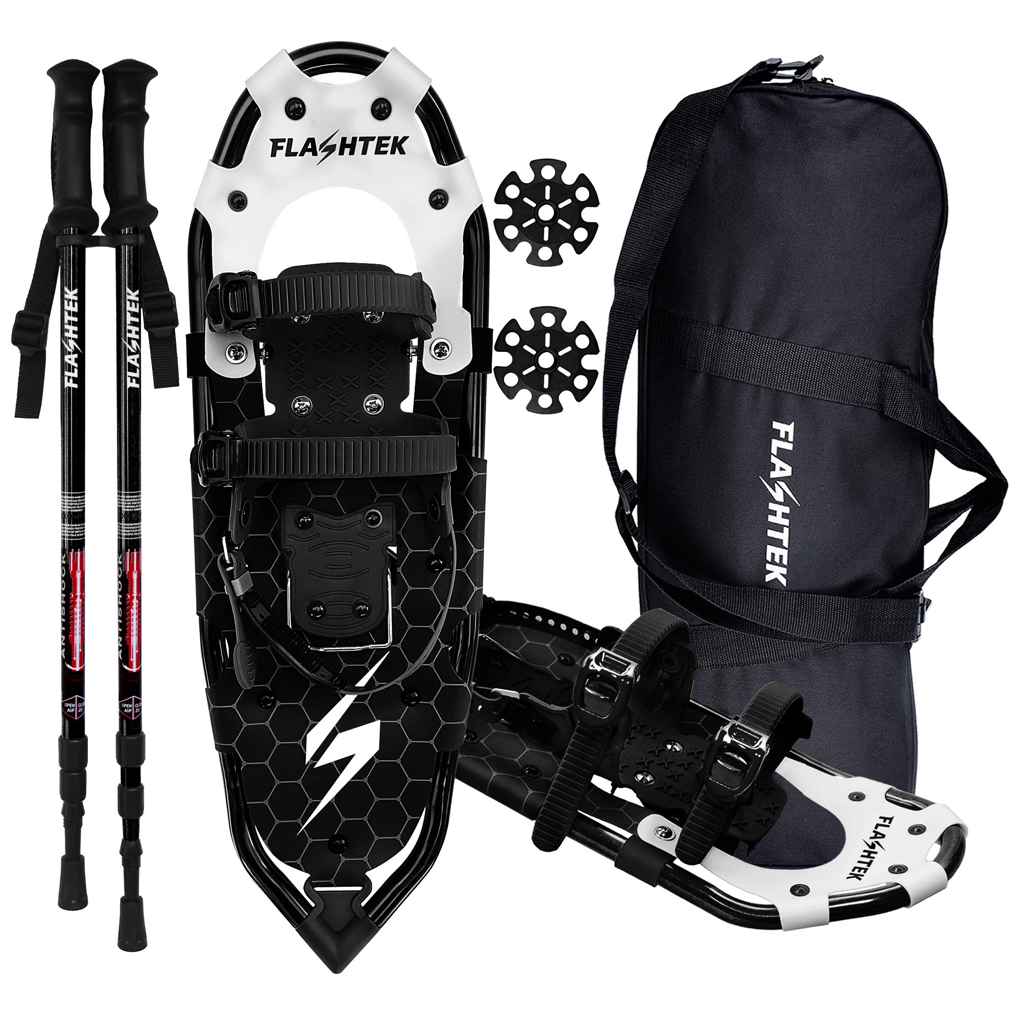 FLASHTEK 21/25/30 Inches Light Weight Snowshoes for Women Men Youth