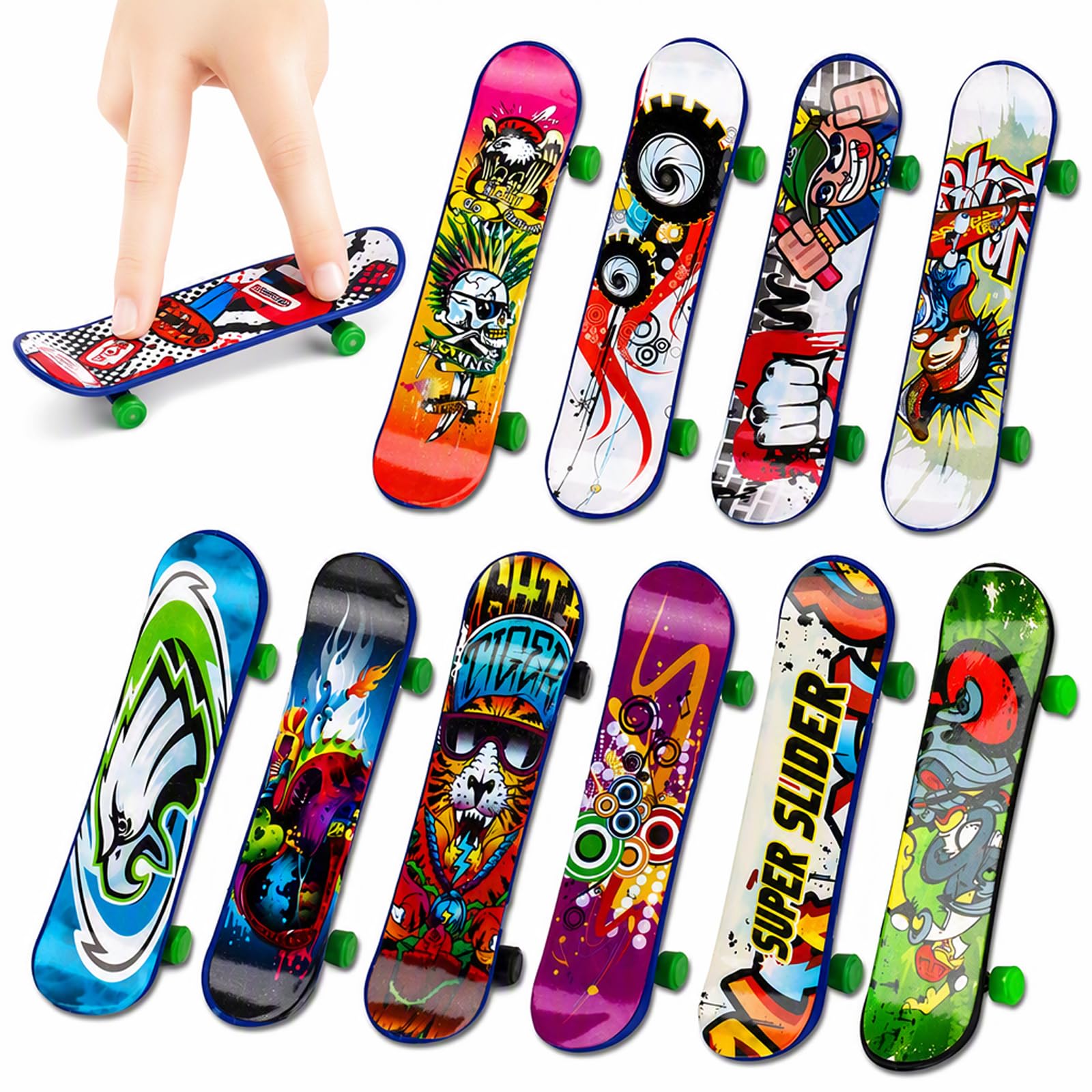 30 PCS Finger Skateboards, Mini Skateboard Set Random Assorted Designs