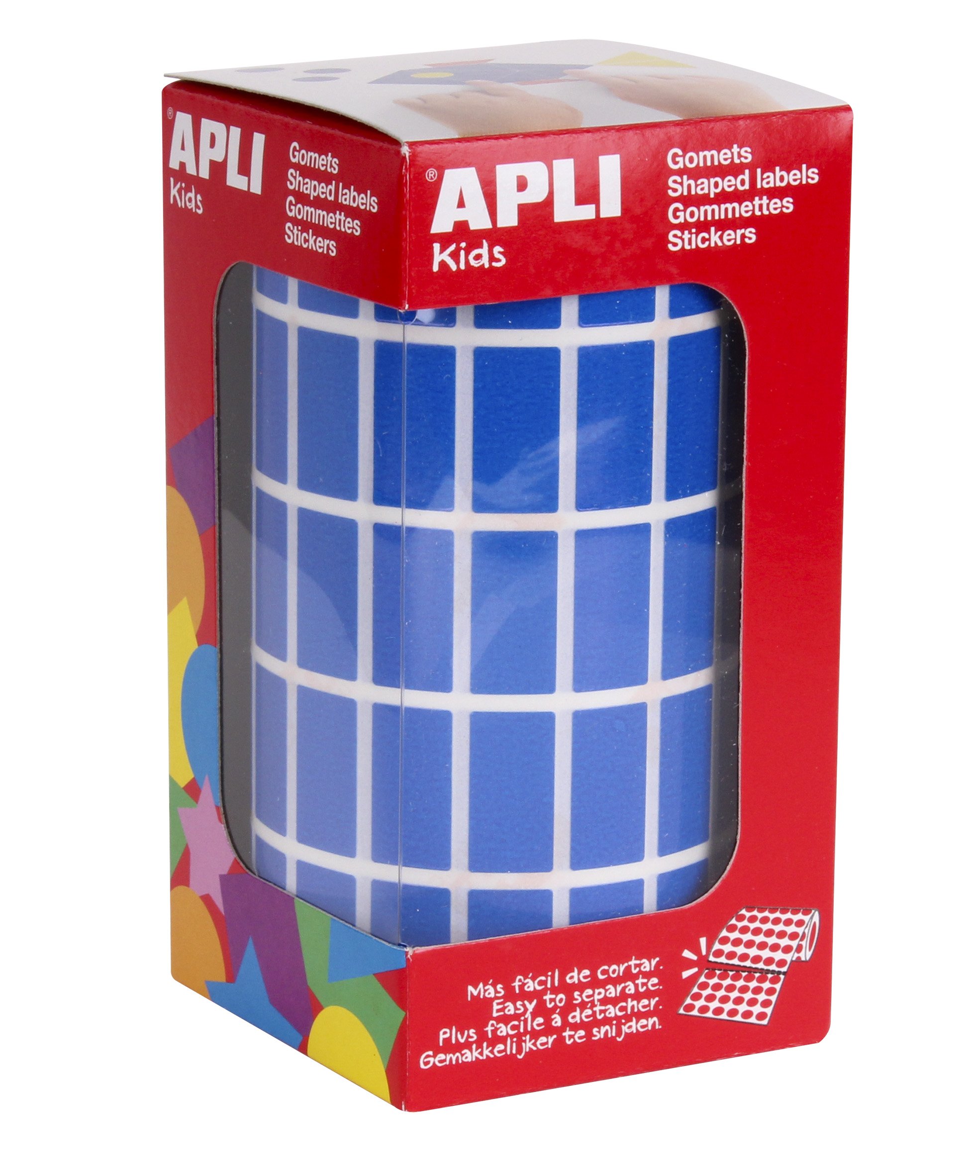 APLI Kids 4884 Rectangular Gomets 20 x 10 mm Blue