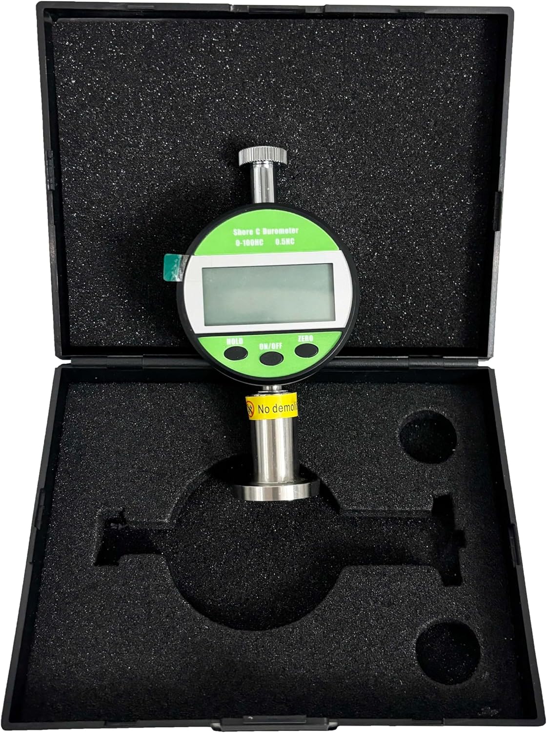 Shore C Hardness Tester Meter Durometer Shore Hardness Tester C Type For Testing Rubber Plastic with Measuring Value 0 To 100HC Needle Stroke 2.5mm Needle Head Size SR2.5mm