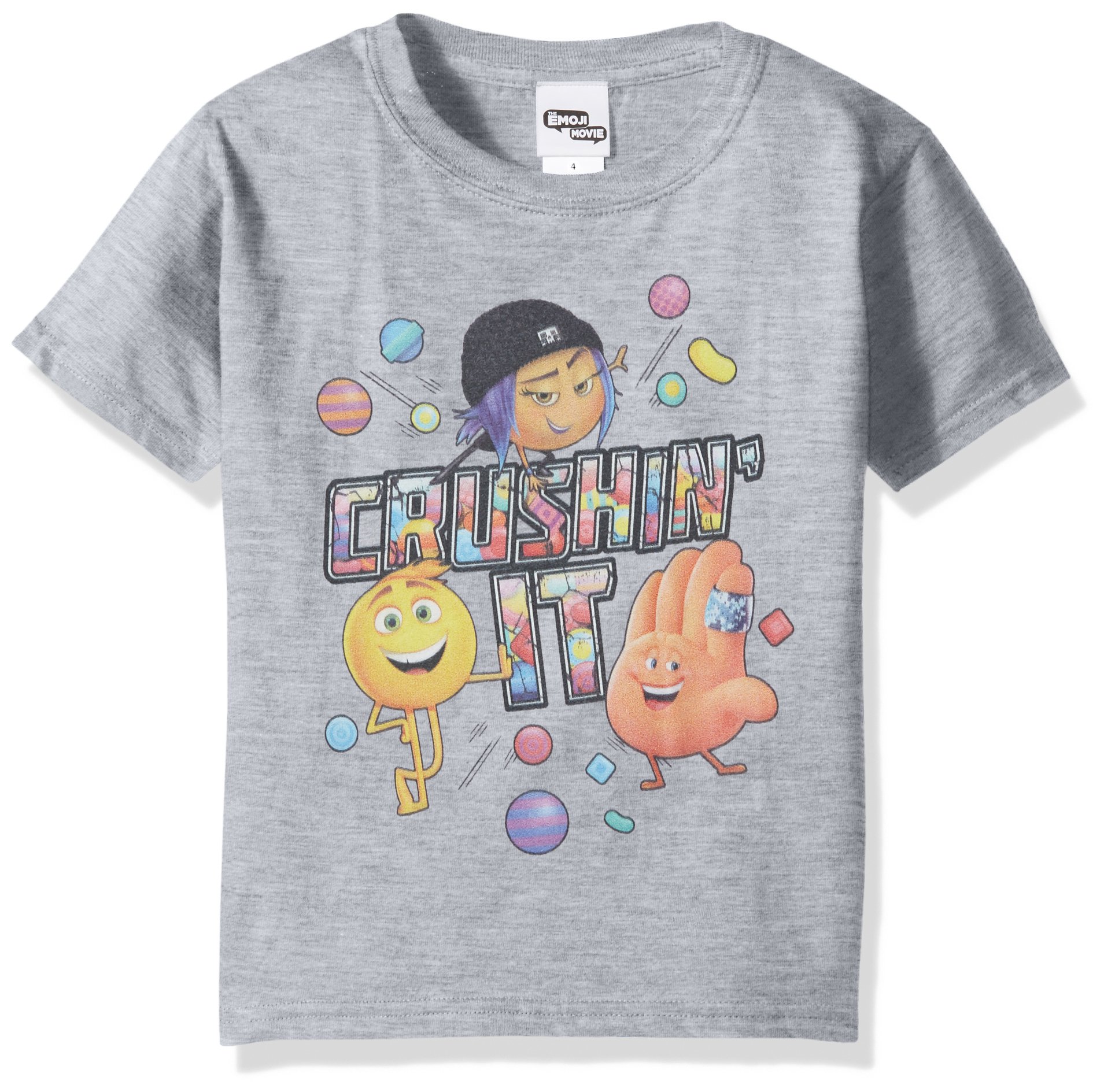 Emoji Movie Little Boys' Crushin' It Short Sleeve T-Shirt