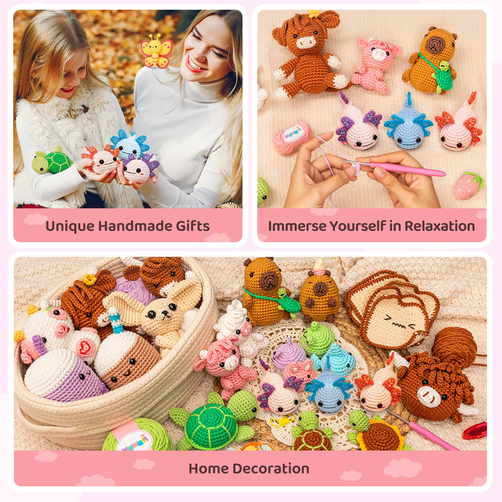 Mewaii Häkelset Für Anfänger - Komplettset Mit Video-Anleitung Für Sea Otter Familie