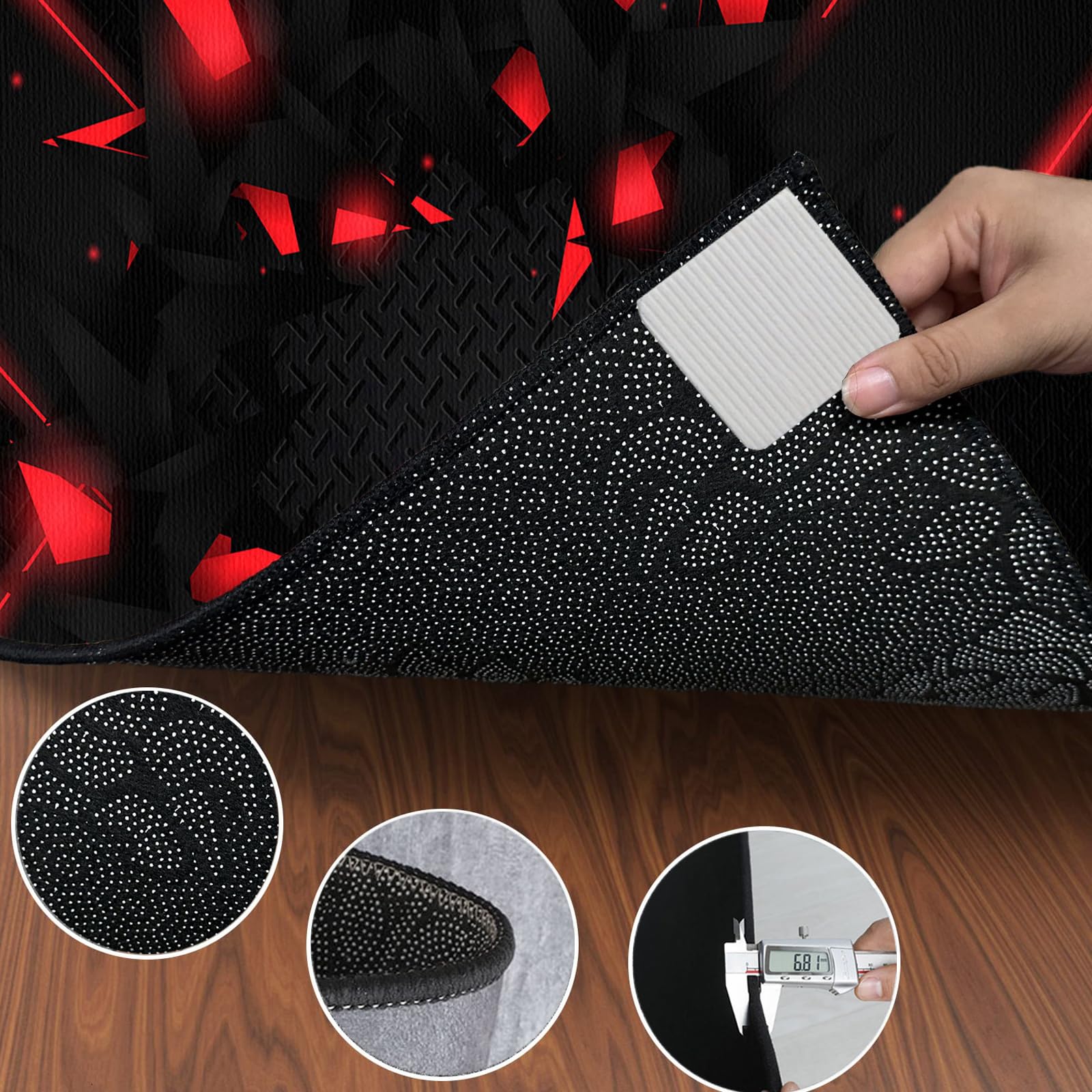 140 x 120 cm Schlagzeugteppich Drum Teppich - Rutschfeste Trommel Teppiche - Professionelles rechteckiges Elektronisches Jazz Schlagzeug Kit für Bass Drum Snare Drum und andere Instrumente Teppich