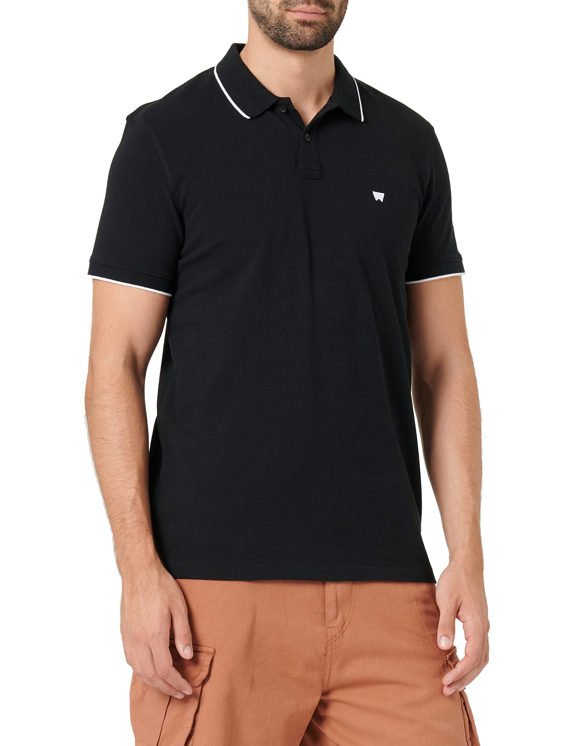 Wrangler Men's Black Polo Shirt Shirt, Small