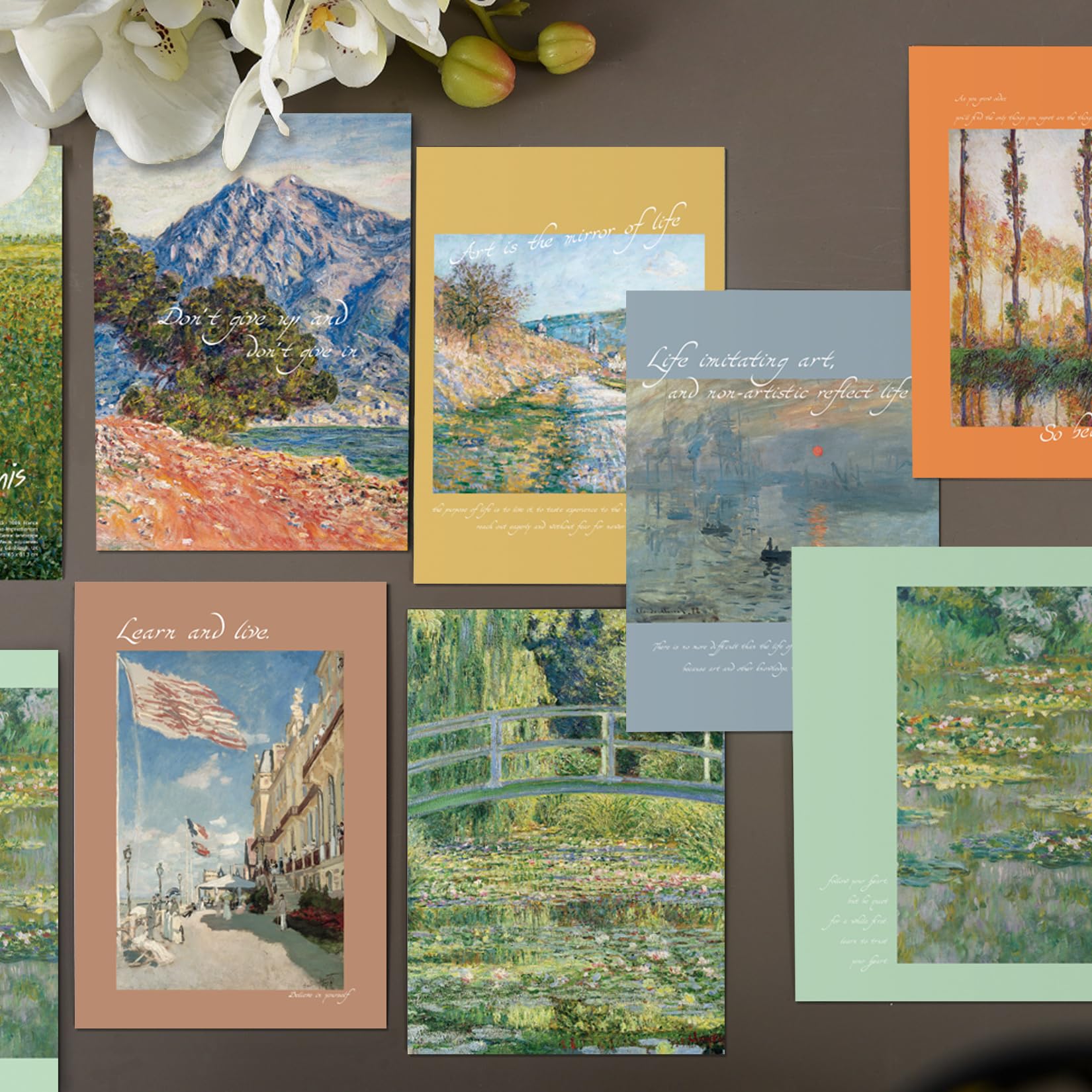 Monet Wall Art Collage Kit Posters for Room (15 Pcs 10x14 cm) Abstract Landscape Paintings - Image 3