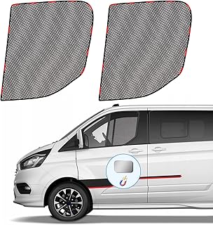 ZATOOTO Side Window Car Sun Shade and Magnetic Mosquito Net Car, Specially Designed for Ford Transit Custom, Breathable and Transparent