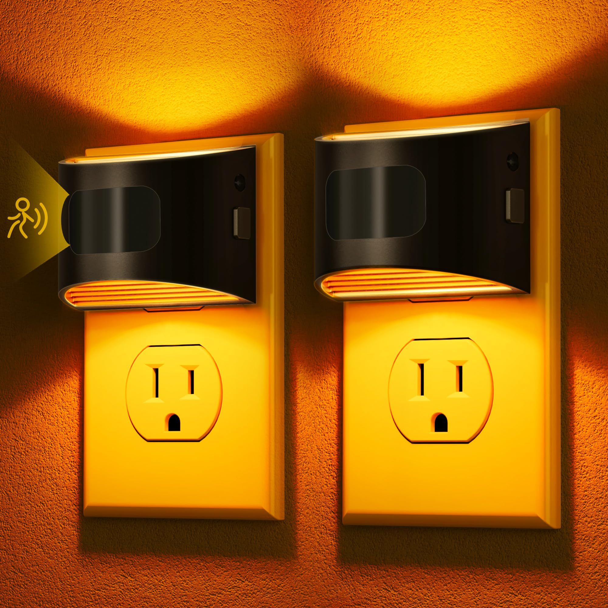 DORESshop Motion Sensor Night Light, Night Lights Plug into Wall, Amber