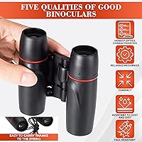 Vista 4 de 30x60 Mini Binoculars for Adults Travel – Small Binoculars for Adults with 126M/1000M Wide Field of View, 7.2° Angle & Storage Bag – Pocket Size for