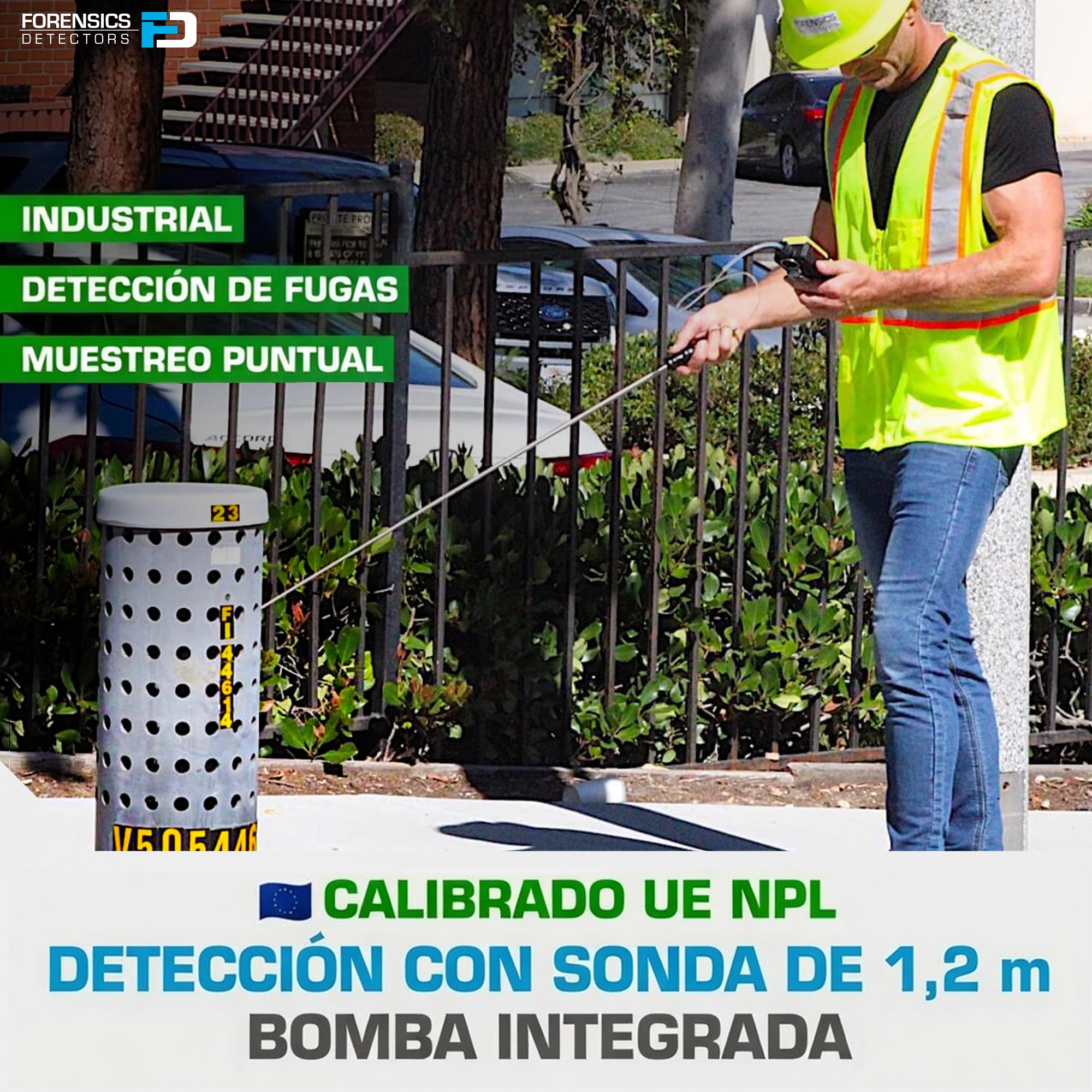 Detector de Ozono con Sonda de Bomba Integrada | Certificado de Calibración EU | 0–20 ppm con Resolución de 0,1 ppm