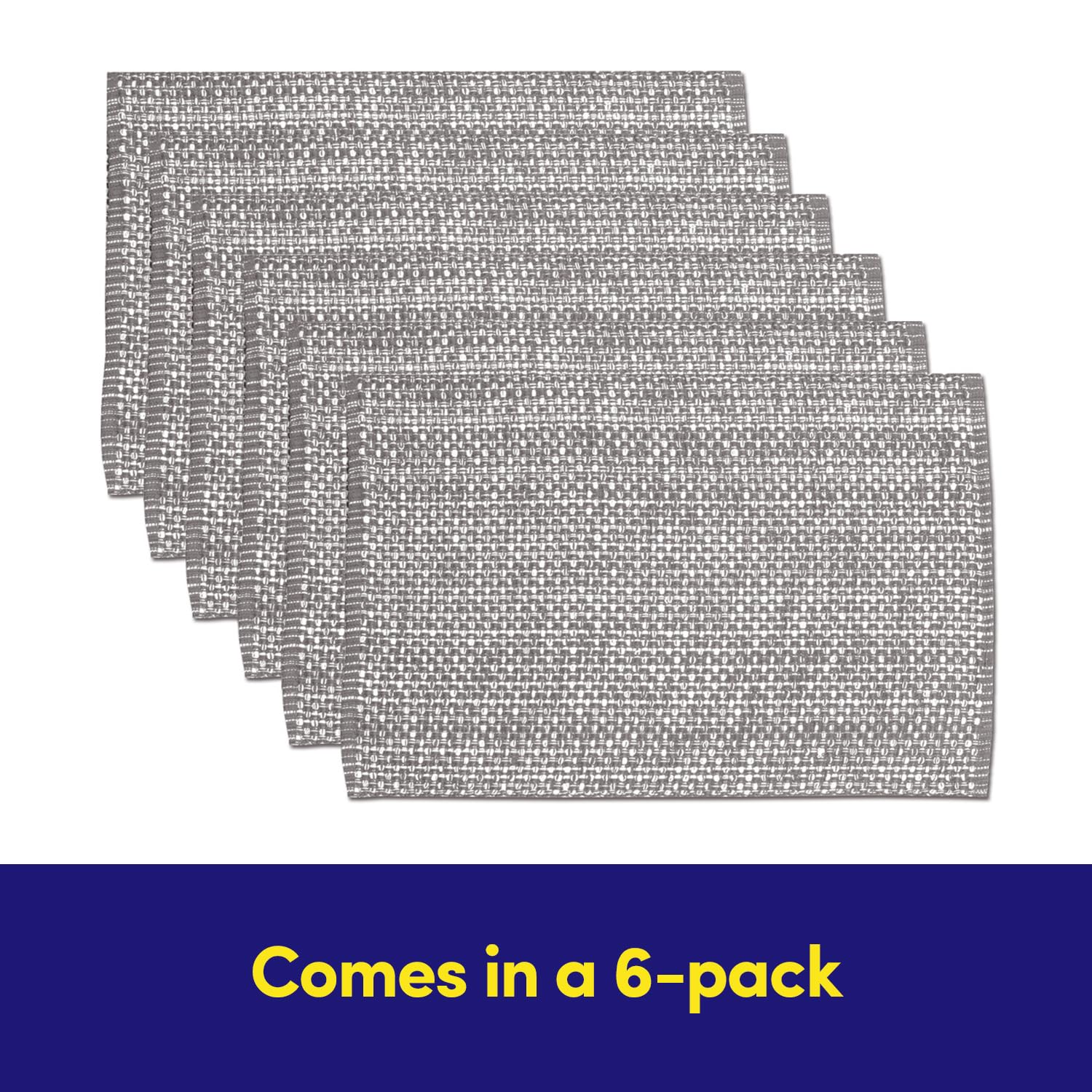 Sweet Home Collection Trends Lot de 6 Sets de Table 100% Coton tissé Bicolore Gris 33 x 48,3 cm