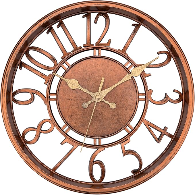 Amazon.com: Foxtop Kitchen Wall Clock 12 Inch Silent Non-Ticking Quartz ...