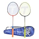 Total Tiny Trunk Junior Badminton Racquet Set for Kids, Age 6-11, 2 Pieces, Multicolour, Lightweight Aluminium Racquets with Cover gallery image