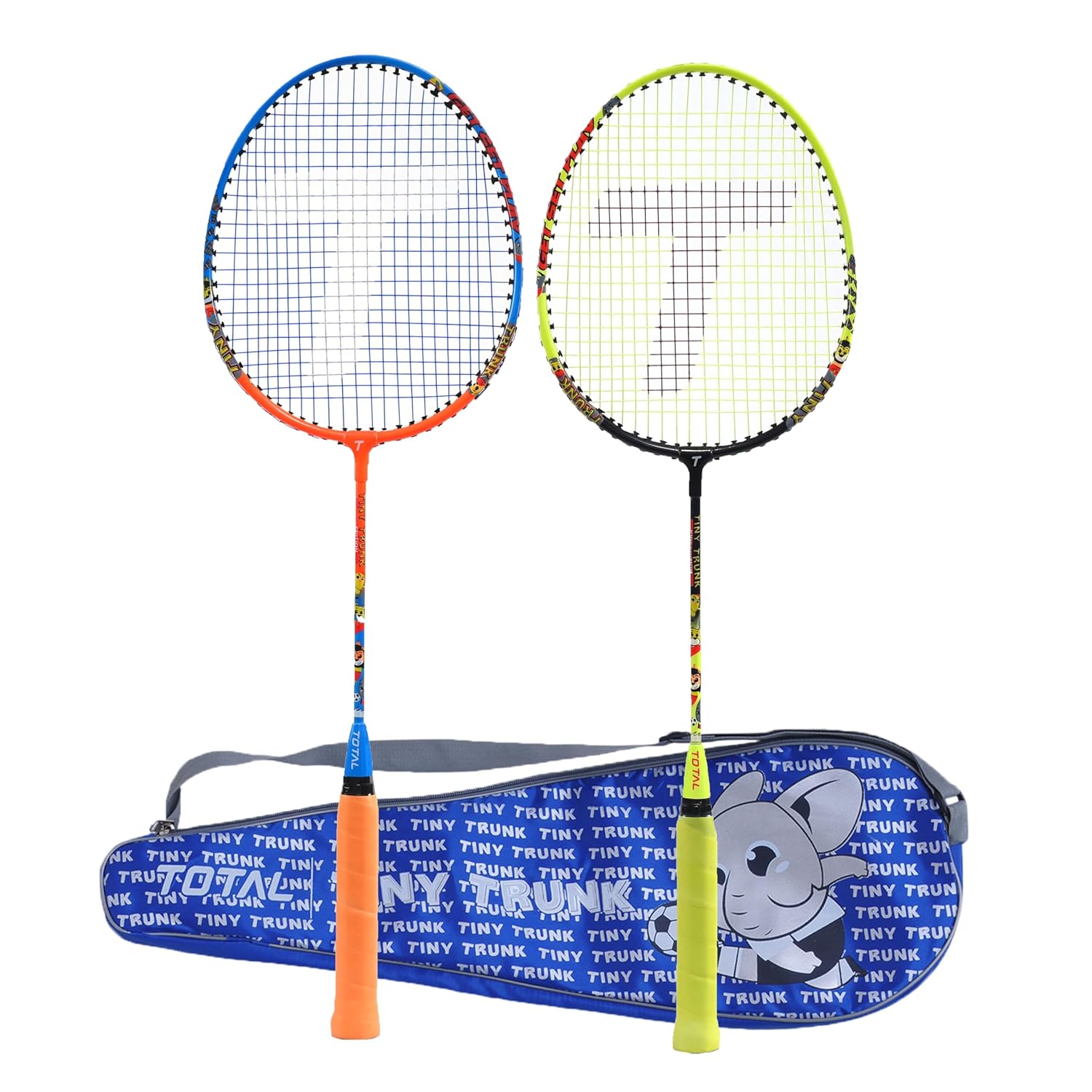 Total Tiny Trunk Junior Badminton Racquet Set for Kids, Age 6-11, 2 Pieces, Multicolour, Lightweight Aluminium Racquets with Cover Total Tiny Trunk Junior Badminton Racquet Set for Kids, Age 6-11, 2 Pieces, Multicolour, Lightweight Aluminium Racquets with Cover